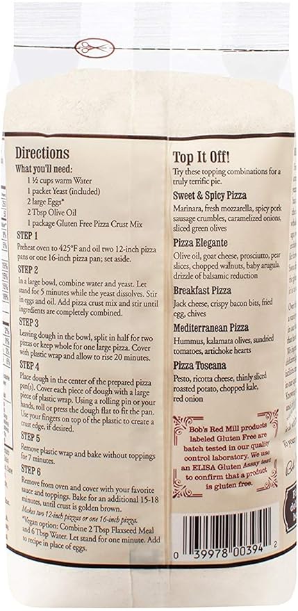 BOBS RED MILL MIX GF PIZZA CRUST 16 OZ PK- 4