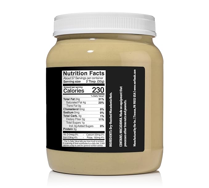 Vör Macadamia Nut Butter (4lb) | Single Ingredient | Vegan Paleo and Keto-Friendly Gluten-Free