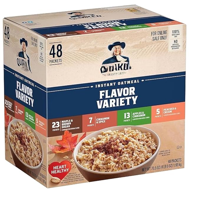 Instant Oatmeal Flavor Variety Pack 1.51 Ounces 52 Count (1 Pack)