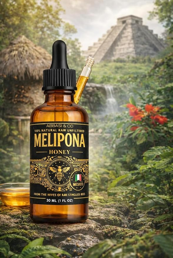 Melipona Honey | Stingless Bee Honey | Miel Melipona | Authentic | 100% Natural | Raw | Pure | Sweet &amp Tangy | JIMERITO | Yucatán | IMPORTED FROM MEXICO Premium Grade (30ML)