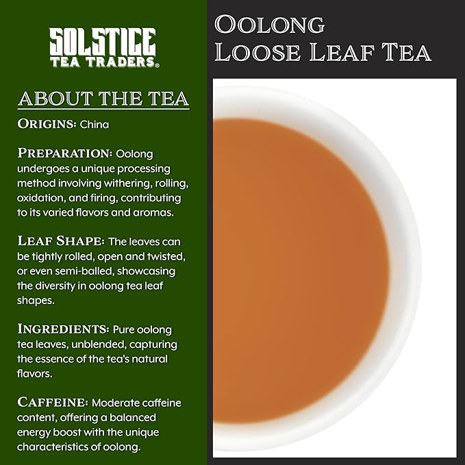 Solstice Oolong Loose Leaf Tea (8-Ounce Bulk) Formosa Standard Taiwan Pure Oolong Tea