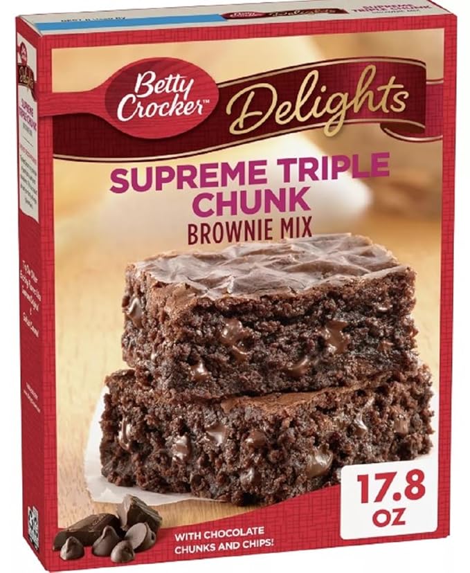 Betty Crocker Delights Triple Chunk Supreme Brownie Mix (Pack of 10)