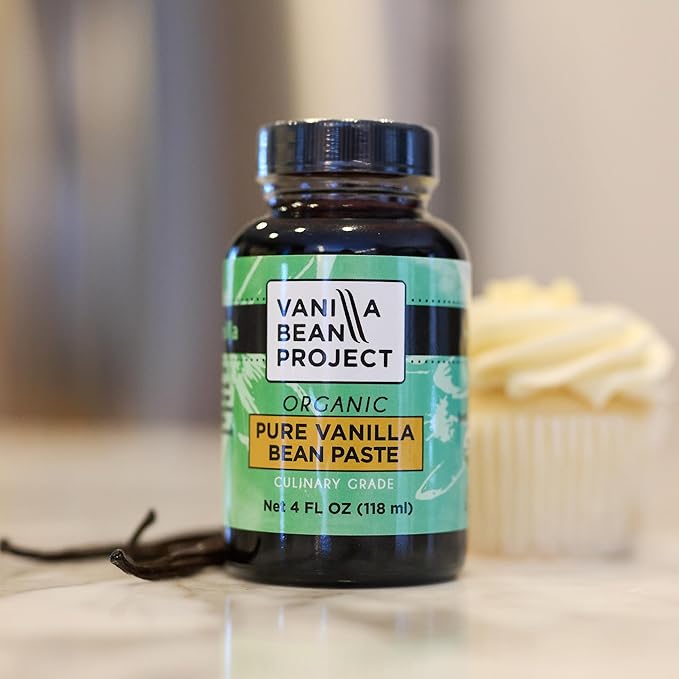 Organic Vanilla Bean Paste | Baking Necessity | Pure Vanilla for Cooking | Vanilla Bean Project | 1 Quart 32 Ounces