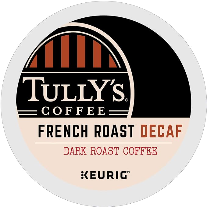 Tully's Coffee French Roast Decaf Keurig Single-Serve K-Cup Pods Dark Roast 96 Count