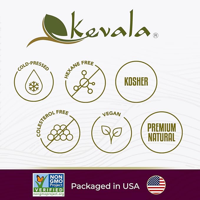 Kevala Grapeseed Oil - Made with a Premium Selection of Grapes Great for Cooking and Baking Enhances Freshness of Vegetables in Salads Powerful Addition to Daily Skincare Bulk Size 17.5 lb