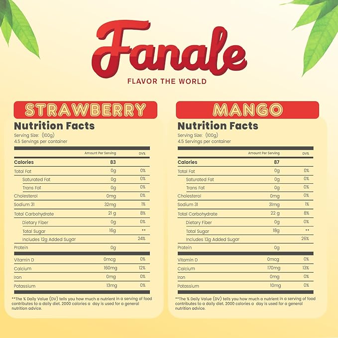 Fanale Strawberry Mango Popping Boba Pearls Vegan Non GMO Gluten Free Fat Free Perfect for Bubble Tea Smoothies Ice Cream Desserts and Beverage 2 lb (1 lb X 2).