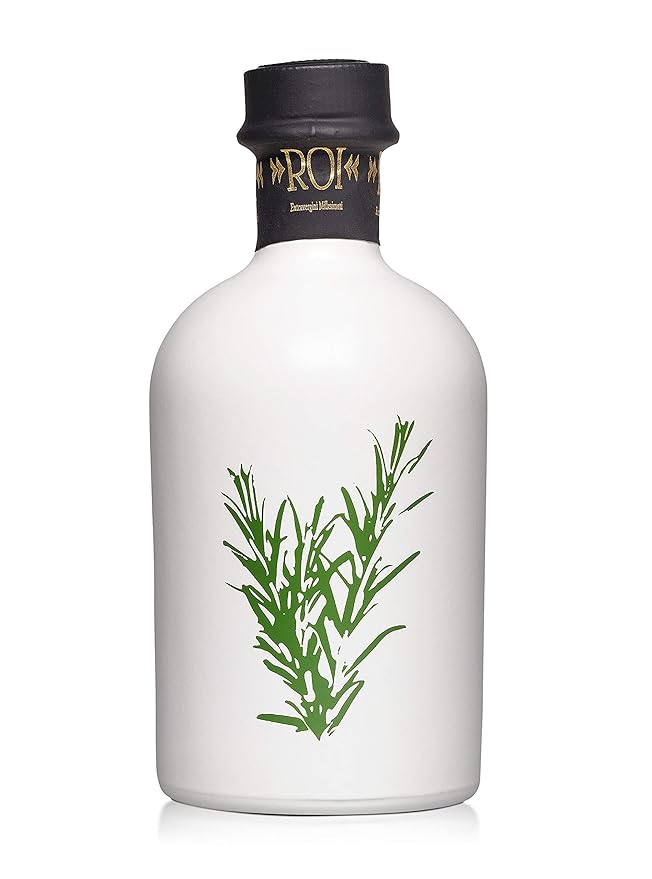 ROI Rosemary Infused Olive Oil - 100% Natural Italian Gourmet Extra Virgin Olive Oil - Cold Pressed with Real Rosemary 8.45 fl oz / 250 ml