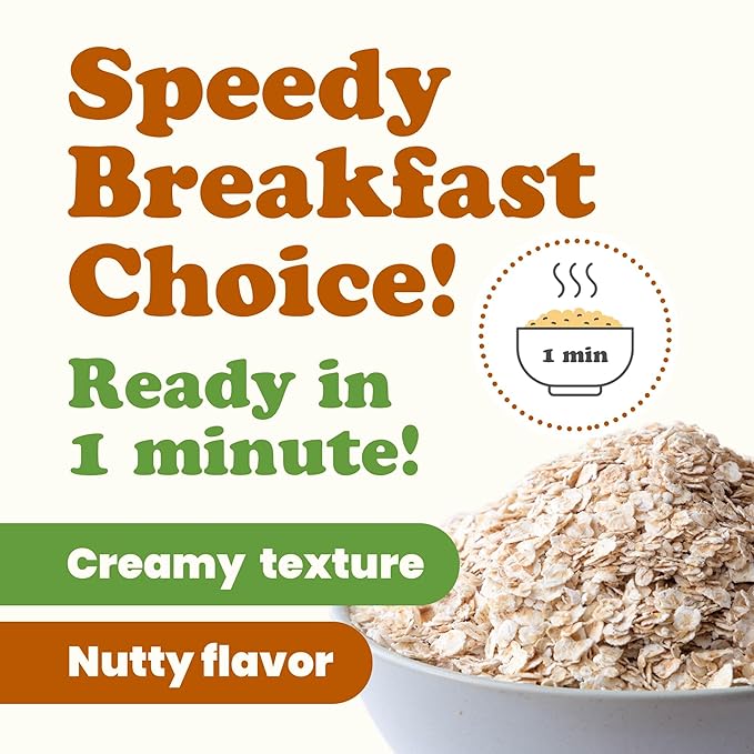 Food to Live Organic Instant Rolled Oats 7 Pounds - Ready in 1 Minute Non-GMO Whole Grain Oatmeal. Good Source of Fiber and Protein. Great Quick Cook and Overnight Oats for Nutritious Breakfast