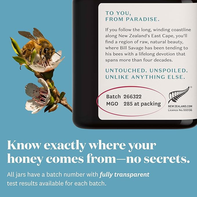 WildCape Manuka Honey Certified UMF 10+/MGO 263+ - 100% Pure Raw Unpasteurized Non-GMO Made in New Zealand - 35.2 oz (Pack of 1)