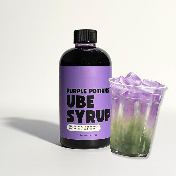 Purple Potions Ube Coffee Flavoring Syrup 10oz Bottle For Making Ube Lattes Cocktails and Desserts Authentic Filipino Flavor