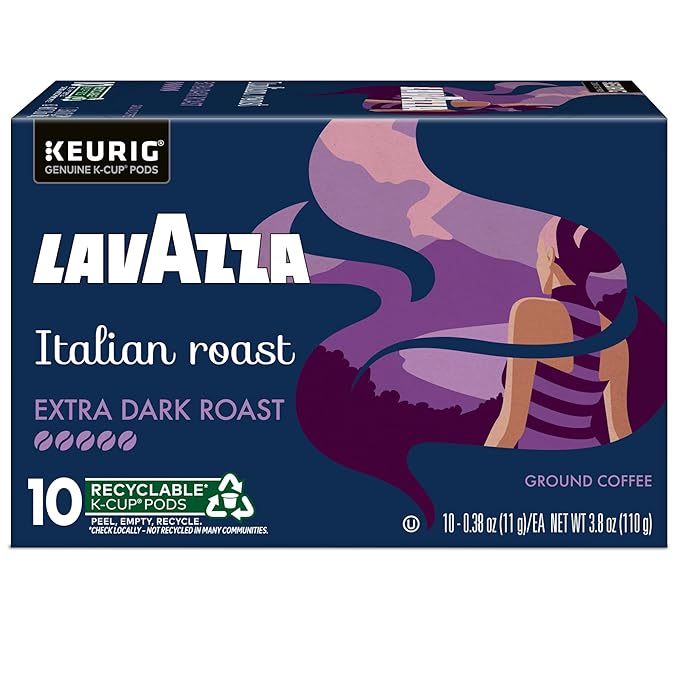 Lavazza Italian Roast Keurig Single Serve K-Cup Pods 60ct (12 Packs of 10)