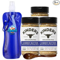 Kinder’s Premium Blend Seasoning– Three (3) 6.4 oz Bottles – All-Purpose Rub for Grilling Cooking &amp Roasting – No MSG Gluten-Free Non-GMO – Includes Collapsible Bottle &amp Wooden Spoon (Total