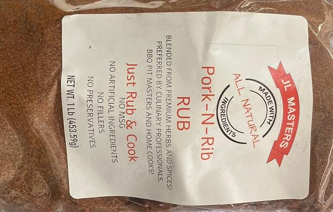 JL Masters PORK &amp Rib Rub-1 Pound Package