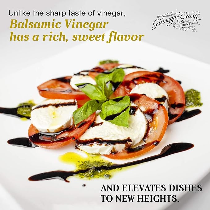 Giusti Family Reserve Balsamic Vinegar-Based Condiment - Rich Flavor for Salads &amp Drizzling Premium Italian Condiment Based on Aceto Balsamico di Modena Made in Italy -3.4 fl oz - Pack of 1