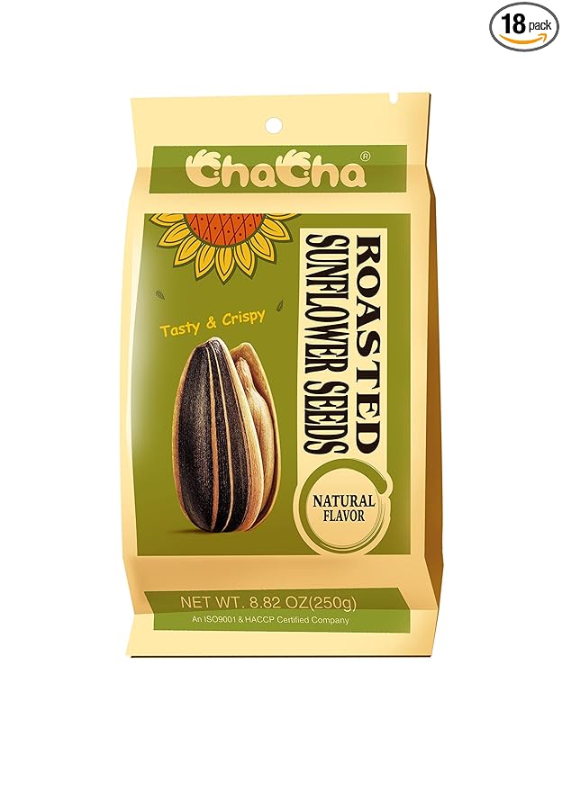 Chacha Sunflower Roasted and Salted Seeds (All Nature) 250g X 18bags