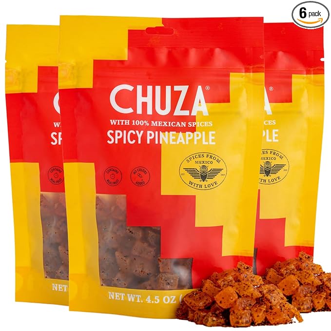 C.huza Spicy Dried Pineapple 4.5 oz (Pack of 6)