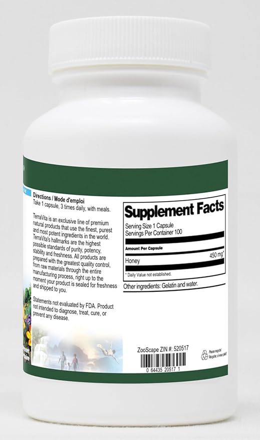Honey - 450 mg (100 Capsules ZIN: 520517) - 3 Pack
