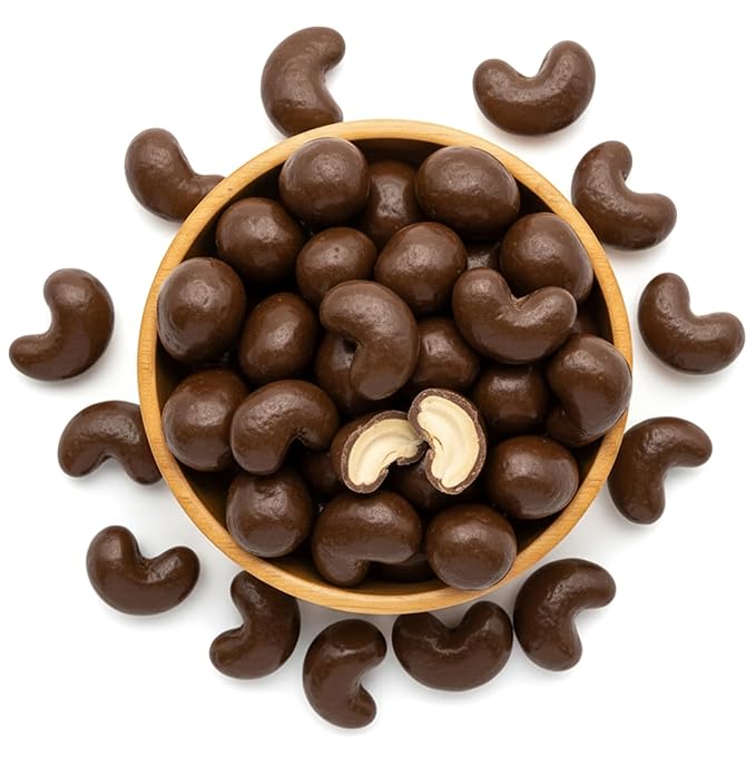 NY Spice Shop Dark Chocolate Covered Cashews - 3 Pound Bulk Sweet &amp Crunchy Chocolate Cashews Snack - Chocolates Treats for Festive Parties Dessert Topping &amp Celebration Tables