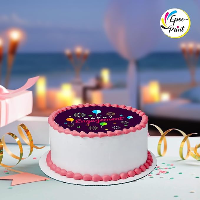 Custom Edible Prints on Cake: Create Your Special Event with Custom Edible Image Toppers - Upload Photos for Unique Stylish Designs on Rectangular Round Cakes Designs - 7.5 Round Cake Topper