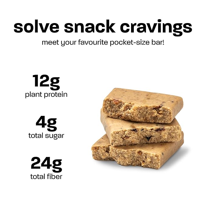 smul Plant Based Protein Bar – Blueberry Cashew – 12g Protein Only 4g Sugar Gluten Free Non-GMO Vegan Dairy Free – High Fiber Snack to Satisfy and Sustain – 12 Pack