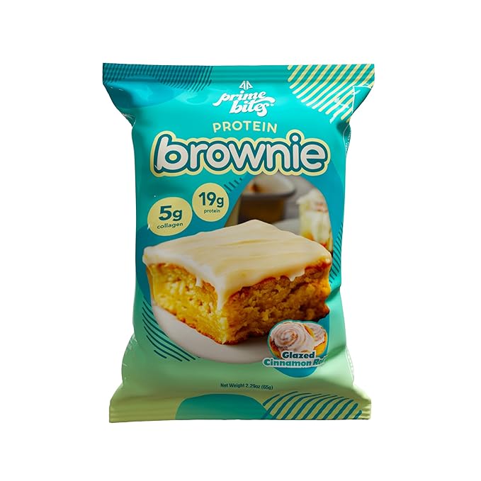 Alpha Prime Protein Brownie - Glazed Cinnamon Roll (12 Brownies)