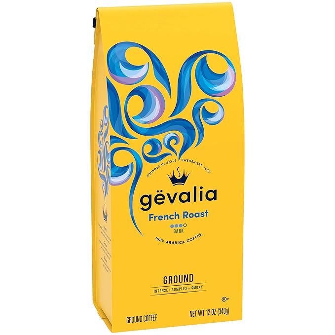 Gevalia French Roast Dark Roast Ground Coffee (12 oz Bags Pack of 6)