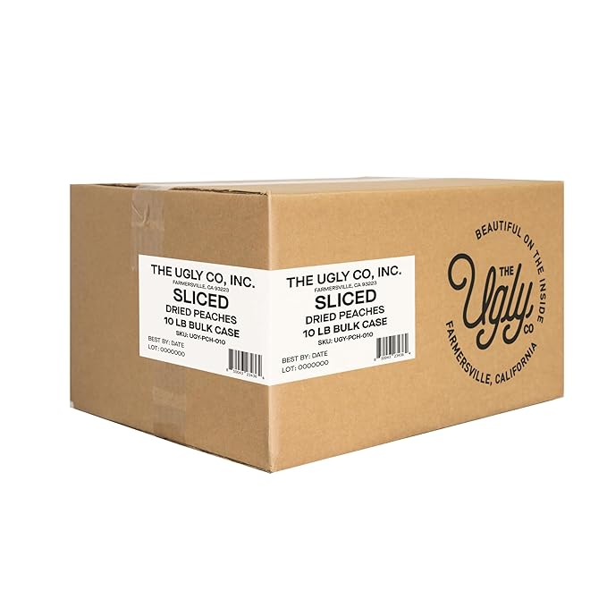 Hello! I’m Ugly Sliced and Dried Peaches No Sugar Added Healthy Sweet Snacks Peach Slices Upcycled California Produce Naturally Sweet Fruit Snacks 10 lbs