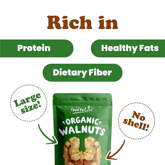 Organic California Walnuts Halves &amp Pieces 12 Pounds – Non-GMO Raw Unsalted Shelled Vegan Kosher Sirtfood Bulk Snack. High in Omega-3 Fatty Acids Protein. Great for Baking and as a Toppi