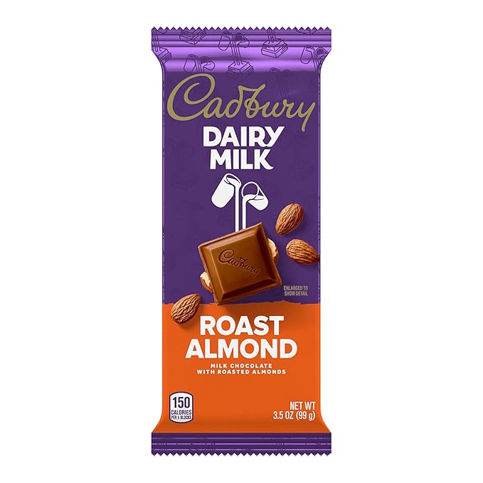 CADBURY DAIRY MILK Roast Almond Milk Chocolate Candy Bars 3.5 oz (14 Count)