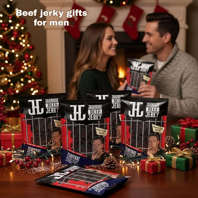 JailHouse Beef Jerky Teriyaki | High-Protein Snacks for adults Gluten-Free Jerky Fuel for Active Lifestyles | Uncut Mob Taste | Your Poker Table Carnivore Snax | The Perfect Gourmet Gift for Men