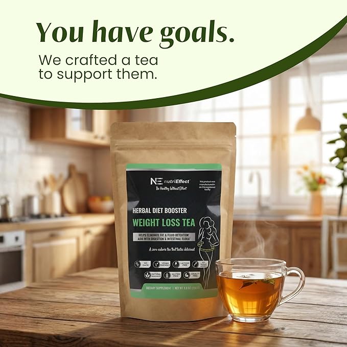 nutriEffect Detox Tea for Digestion &amp Bloating Support – Herbal Weight Loss Tea &amp Slim Tea Blend for Women &amp men | Daily Wellness Tea for Weight Management