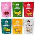 Mavuno Harvest Organic Dried Fruit Variety Pack | Dried Mango Dates Pineapple Banana Jackfruit &amp Coconut | Healthy Vegan No Sugar Added Non GMO Snacks for Kids &amp Adults | 2 Ounce 6 Pa