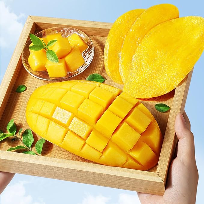 Dried Mango Slices Naturally Ripened Mangos Dried Fruits Delicious Texture Soft &amp Juicy Low Sugar Added Dried Mango Natural Fruit Snack Ideal for On-the-Go Yogurt Cake Decorating(17.6oz)