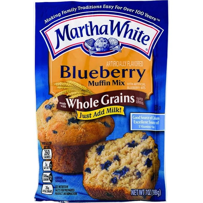 Martha White Whole Grain Blueberry Muffin Mix 7 Ounce (Pack of 12)