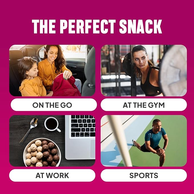 McCaffrey Protein Bites – Birthday Cake Flavor – 6 Multi-Serving 4oz Bags – 4g of Protein per Serving – Gluten-Free Vegan High Fiber Energy Snack for Active Families