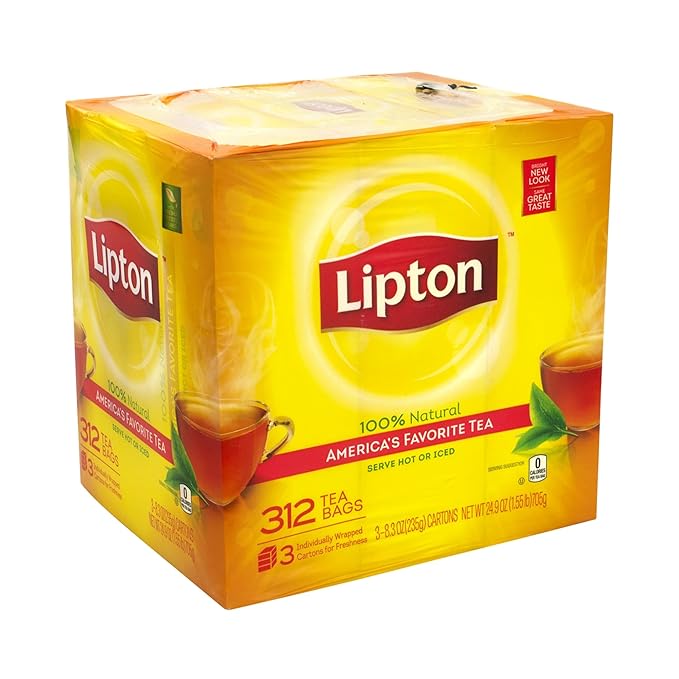 Lipton® 100% Natural Black Tea Bags 1 Oz Carton Of 312