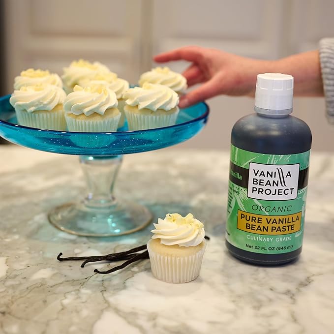 Organic Vanilla Bean Paste | Baking Necessity | Pure Vanilla for Cooking | Vanilla Bean Project | 4 Ounces