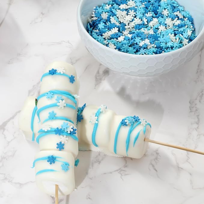 Snowflake Confetti Sprinkles - 1.7 Pounds - Winter Sprinkle Mix Great for Baking Cookies Cakes Cupcakes and More!