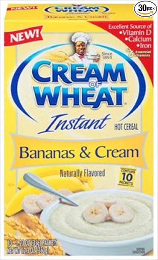Cream Of Wheat Bananas &amp Cream Instant Hot Cereal 10 Count 12.3oz Box (Pack of 3)