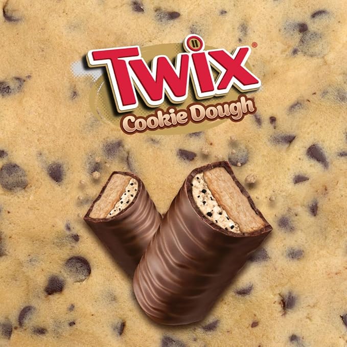 TWIX Minis Cookie Dough Milk Chocolate Bars Sharing Size Chocolate Candy Bars 7.7 oz Bags (Pack of 8)