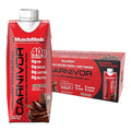 MuscleMeds Carnivor RTD Ready to Drink Protein Lactose Free Sugar Free 40g Isolate Protein Muscle Building Recovery Chocolate 16.9 Fl Oz (Pack of 12)
