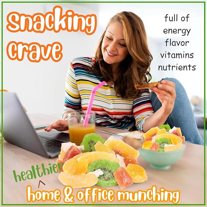 Tropical Deluxe Dried Mixed Fruit - by Its Delish 10 Lbs Bulk Bag | Healthy Snacks for Adults | Fresh Snack Mix Dry Fruit | Pineapple Mango Papaya Guava Coconut Kiwi Cantaloupe Medley | Vegan Kosher