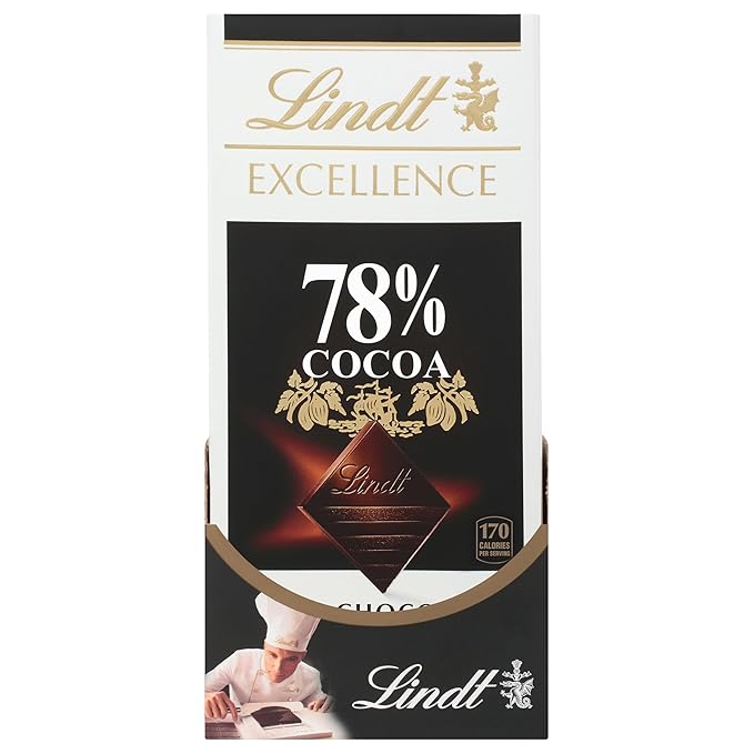 Lindt EXCELLENCE 78% Cocoa Dark Chocolate Bar Dark Chocolate Candy 3.5 oz. (12 Pack)