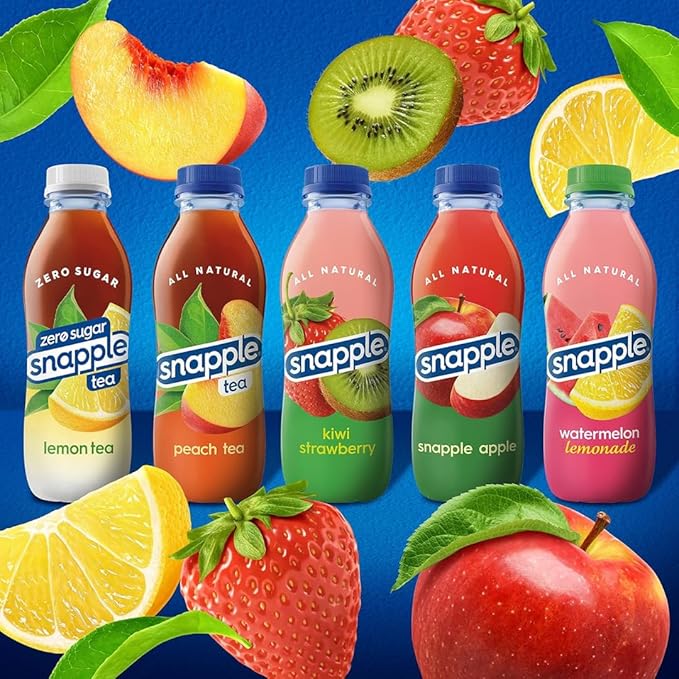 Snapple Tea Variety Pack 6 Assorted Flavors – Ready-to-Drink Iced Tea – 16 fl oz Bottles – 12 Pack