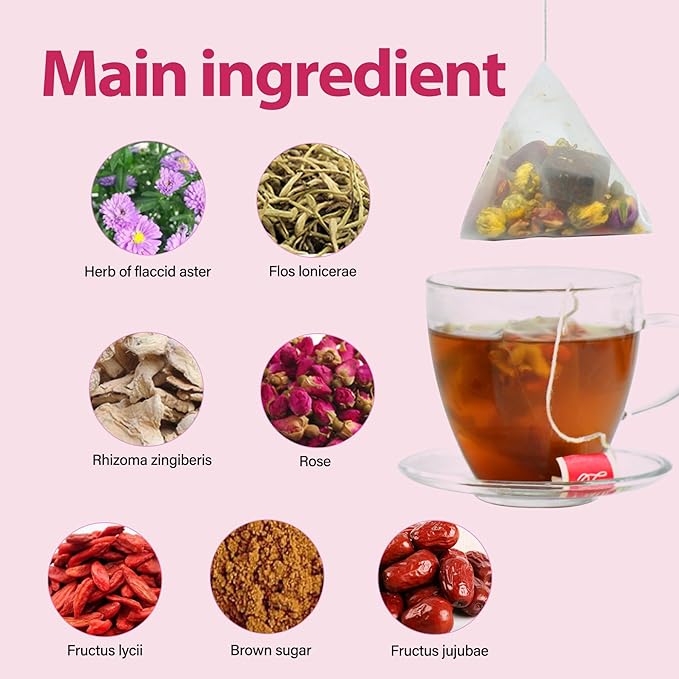 Aromlife Natural Fibroid Tea Pack of 2 Fibroid Shrink &amp Ovarian Cysts Natural Remedy Fertility Tea for Women Conception and Hormone Balance with Brown Sugar Flos Lonicerae