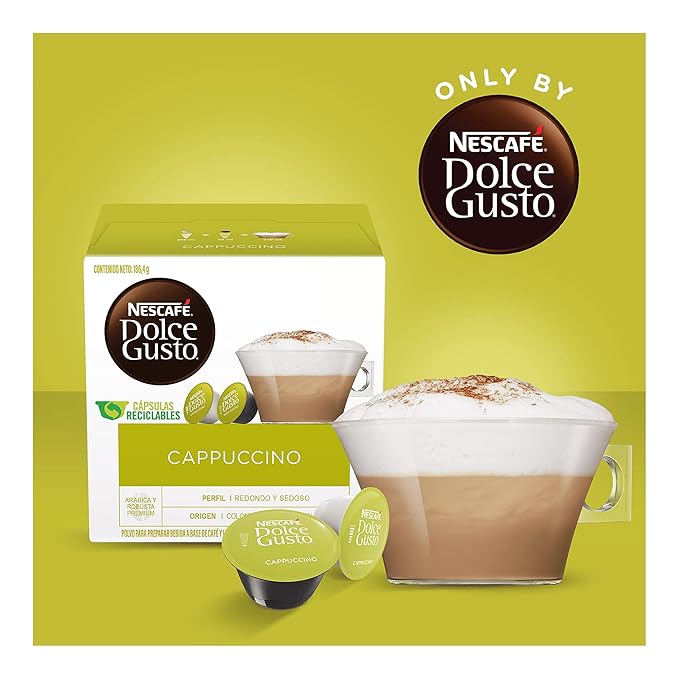 NESCAFÃƒâ€° Dolce Gusto Coffee Capsules Cappuccino 16 Count (Pack of 3)