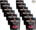 Noble Jerky – Vegan Jerky Plant-Based High Protein Snack Vegetarian Non-GMO Hickory Flavor 12 Pack (70g Bags) 14g Protein Per Bag