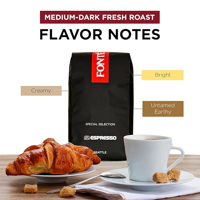 Fonte Coffee Roaster - Whole Bean Coffee - Medium-Dark Fresh Roast - Roasted in Seattle - Single Origin - Sweet Caramel Cocoa - 12 oz - F2