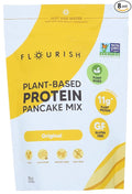 Flourish Original Protein Pancake &amp Waffle Mix Plant Based Gluten Free 16 Ounces (Pack Of 8)