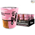 Hethstia Protein Ramen Spicy Kimchi Flavor 6-Pack Instant Healthy Noodle Soup Cups 32g Plant Protein Vegan Pre-Packaged Ramen Meal Low Fat Non-GMO Non-Fried Air-Dried Healthy Noodle Broth